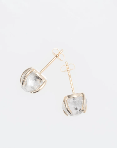 ENEY GENSEKI 2CT K10YG PIERCED EARRINGS