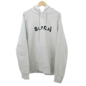 A.P.C. ×サカイ パーカー サイドジップアップ ロゴプリント