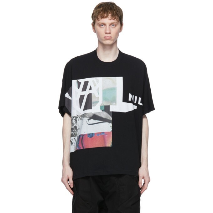 JULIUS Black NILoS Jersey Large Print T-Shirt