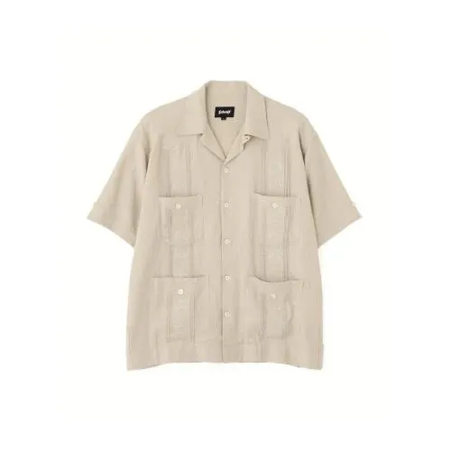 Schott LINEN GUAYABERA SHIRT
