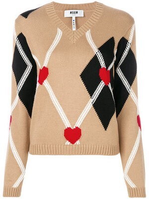 MSGM インターシャ セーター