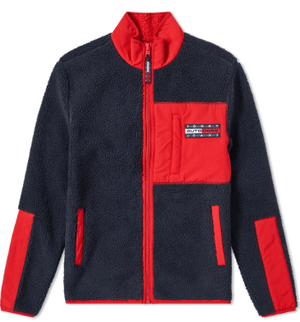 TOMMY JEANS SHERPA FLAG ZIP FLEECE M9