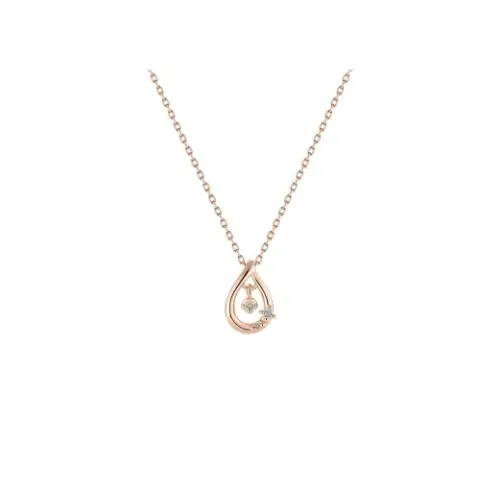 4℃ シルバー ダイヤモンド しずく ネックレス