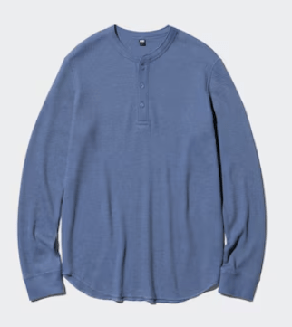 UNIQLO ワッフルヘンリーネックTシャツ