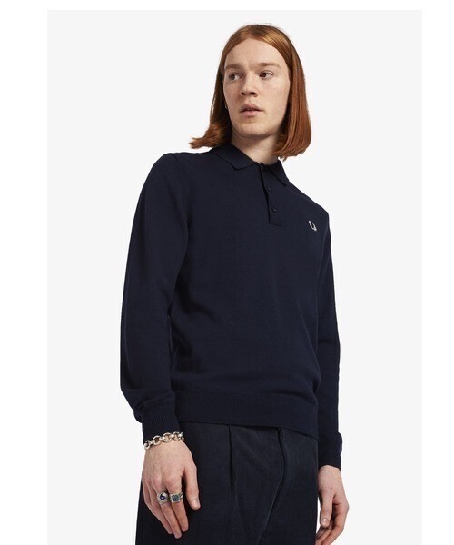 FRED PERRY Classic Knitted Long Sleeve Shirt