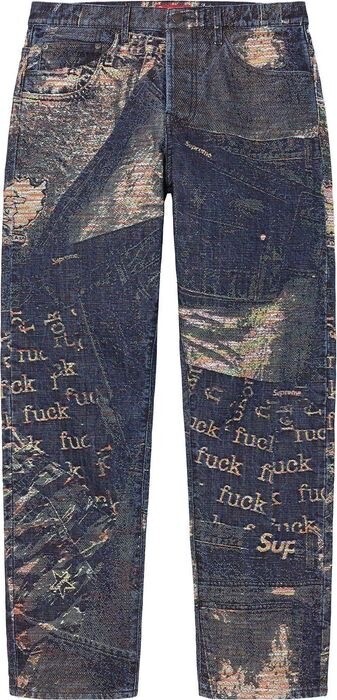 Supreme ARCHIVE DENIM JACQUARD REGULAR JEANジーンズ