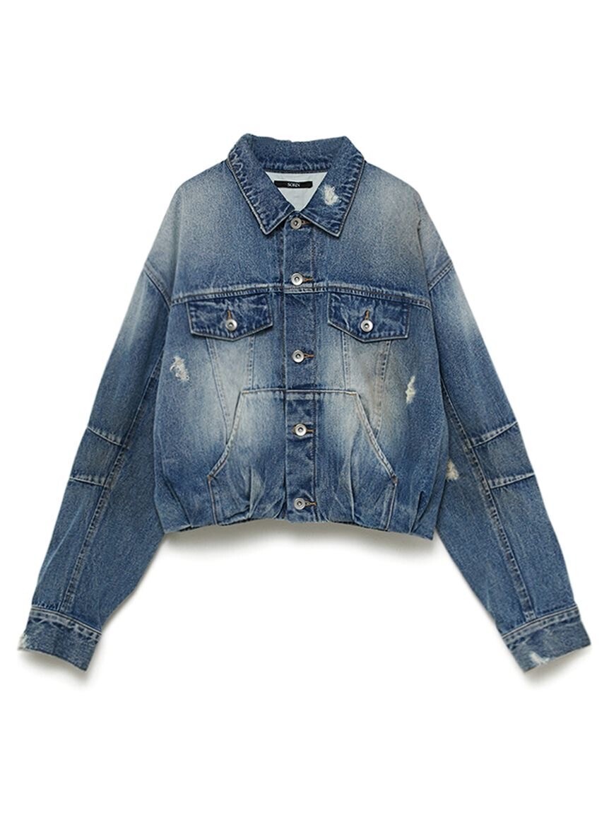 SORIN Balloon Soiled Denim Jacket/バルーン ソイルドデニムジャケット