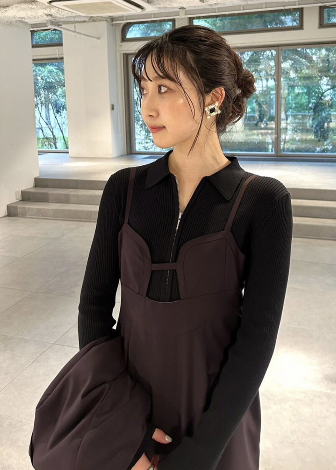Lily Brown ビスチェディテールキャミワンピース