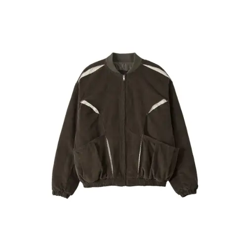 WOOALONG Corduroy Contrast Quilted Blouson