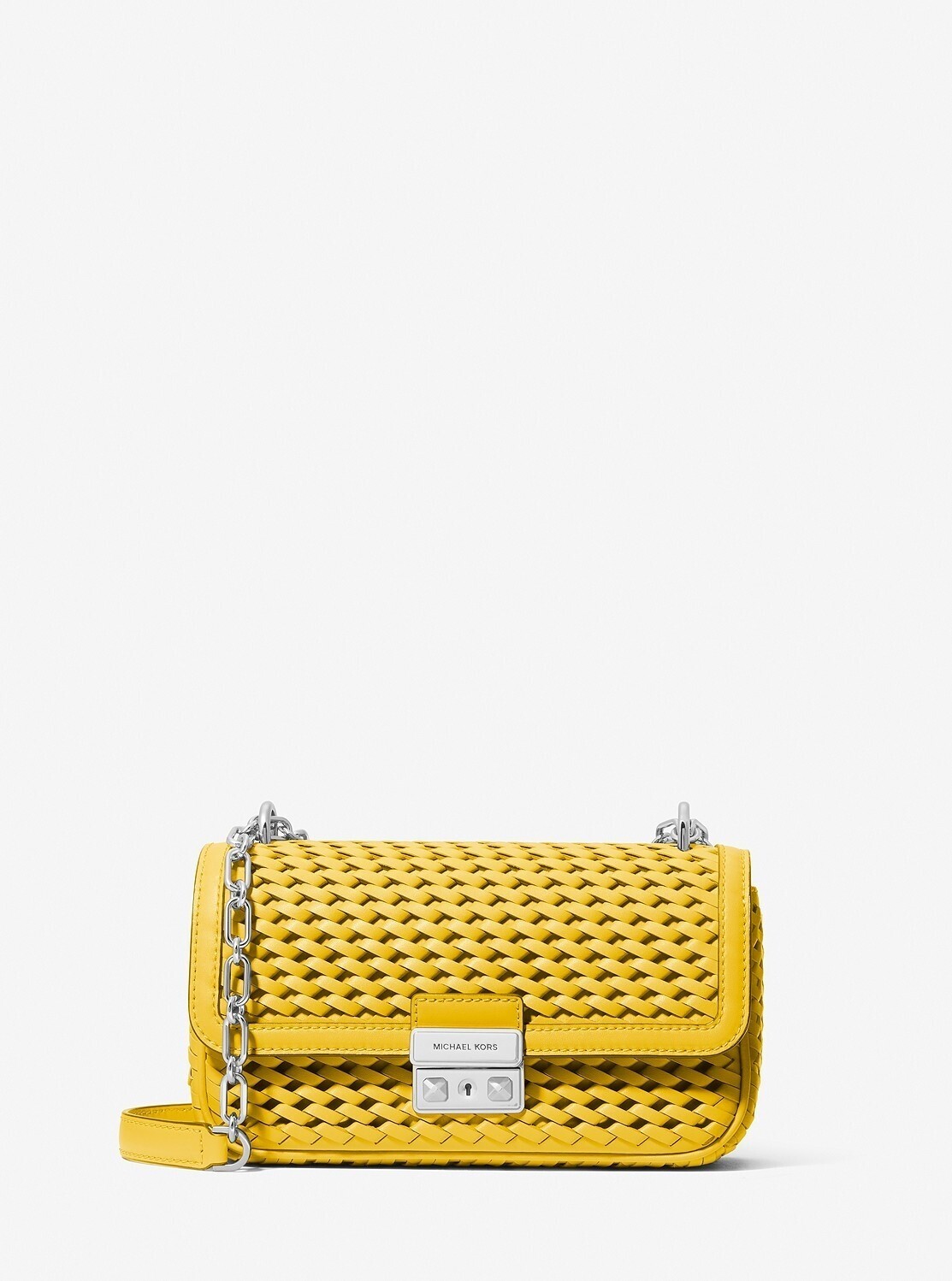 MICHAEL MICHAEL KORS TRIBECA ウーヴン レザー ショルダー スモール