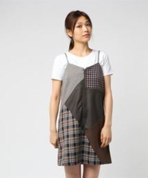 REDYAZEL BLACKPINKコラボ　パッチワークキャミワンピ