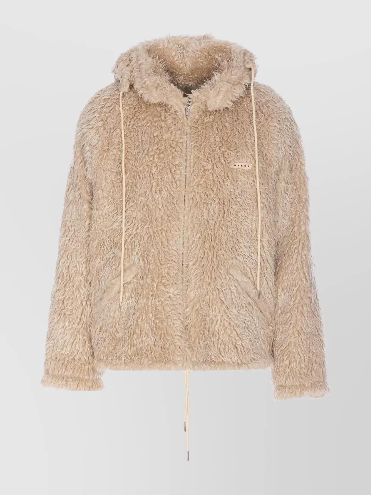 MARNI Teddy Jacket With Hood and Drawstring