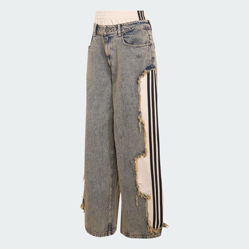 adidas ADILENIUM 5.0 デコンストラクテッド デニムパンツ
