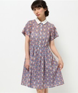 PAUL & JOE SISTER VALENTINE CAT PRINT DRESS