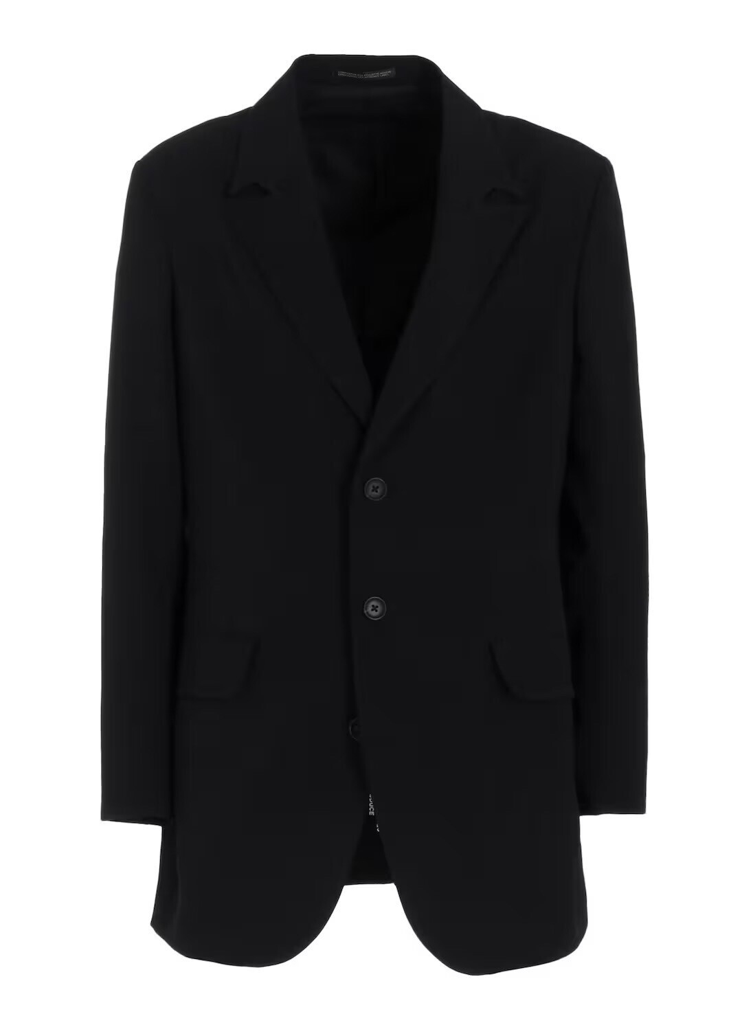 Yohji Yamamoto POUR HOMME WOOL GABARDINE 3BUTTONS PEAKED JACKET