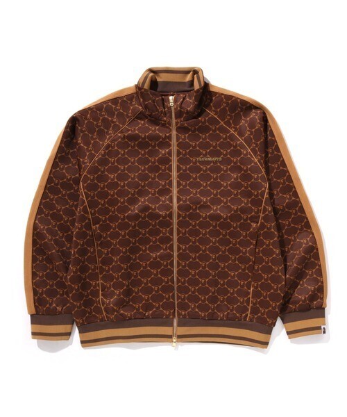 A BATHING APE COLLEGE MONOGRAM LOGO RELAXED FIT TRACK JACKET