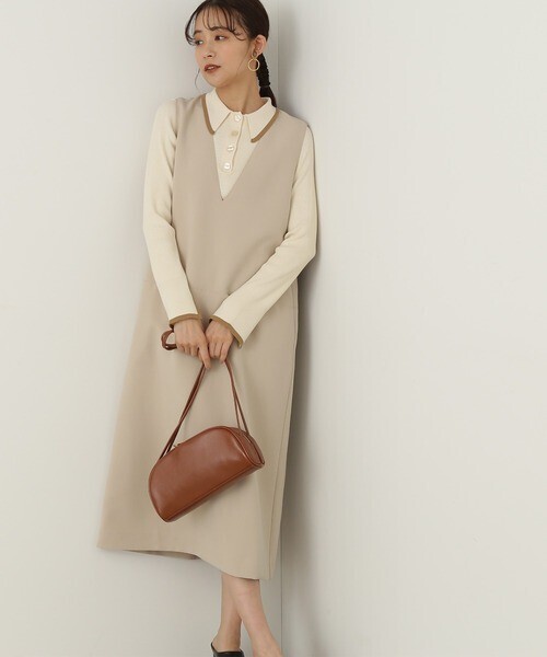 N.Natural Beauty Basic* Vネックジャンパースカート