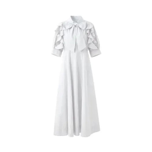 Rosé Muse Bow tie shirts dress