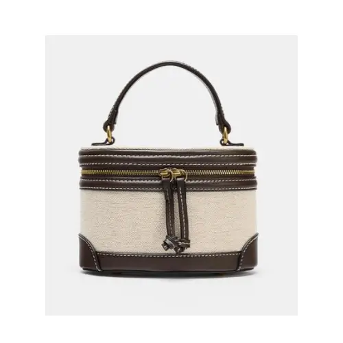 ZARA コンビ素材ハードバッグ