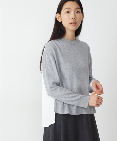 HUMAN WOMAN ≪arrive 5e≫布帛コンビプルオーバー