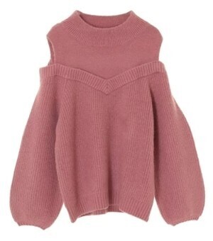 31 Sons de mode 7G肩開フェイクレイヤードニット