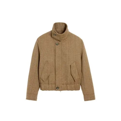 AMI Paris herringbone harrington wool jacket