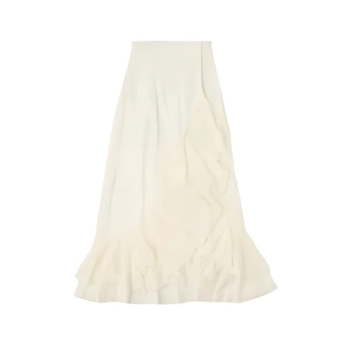ACLENT Lace frill wrap skirt