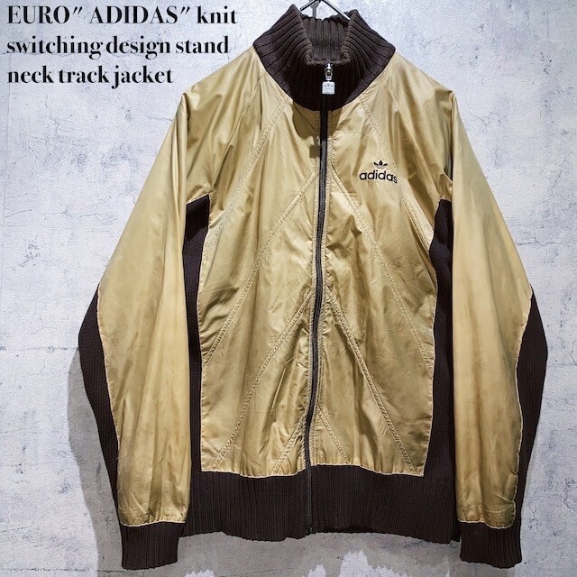 adidas EURO”ADIDAS”knit switching design stand neck track jacket