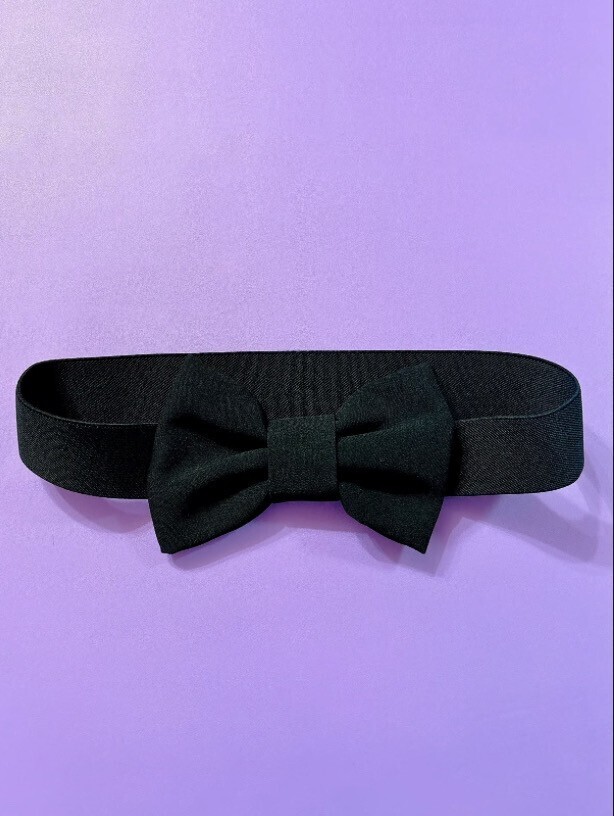 The Girls Society ribbon belt BLACK