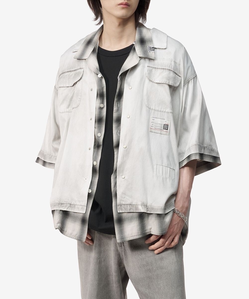 MAISON MIHARA YASUHIRO Double Layered Shirt - Light Grey