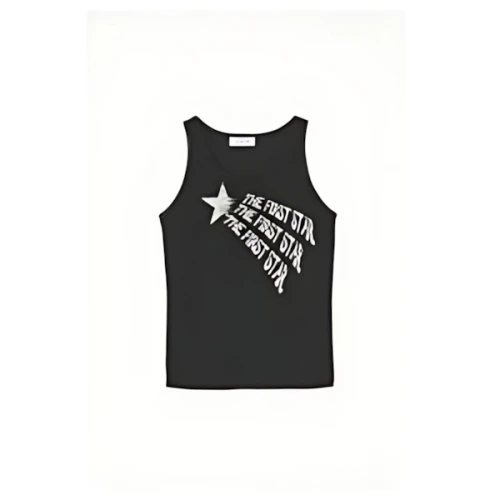 LAGUA GEM WAFFLE PRINT タンクトップ