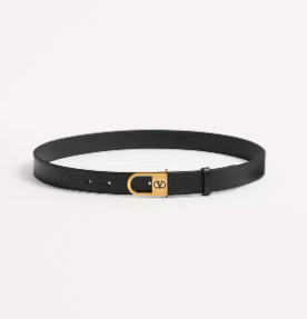 VALENTINO Vロゴ シグネチャー シャイニーカーフスキン ベルト 30mm
