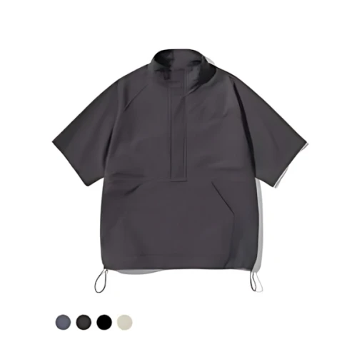 EASY NO EASY Heavy Nylon Short Sleeve Anorak Jacket