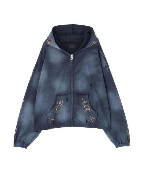 DankeSchon STUDS SWEAT ZIP HOODIE
