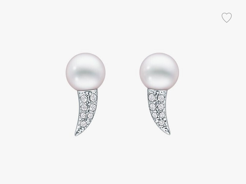 TASAKI デインジャー ファング ダイヤモンド パヴェ イヤリング