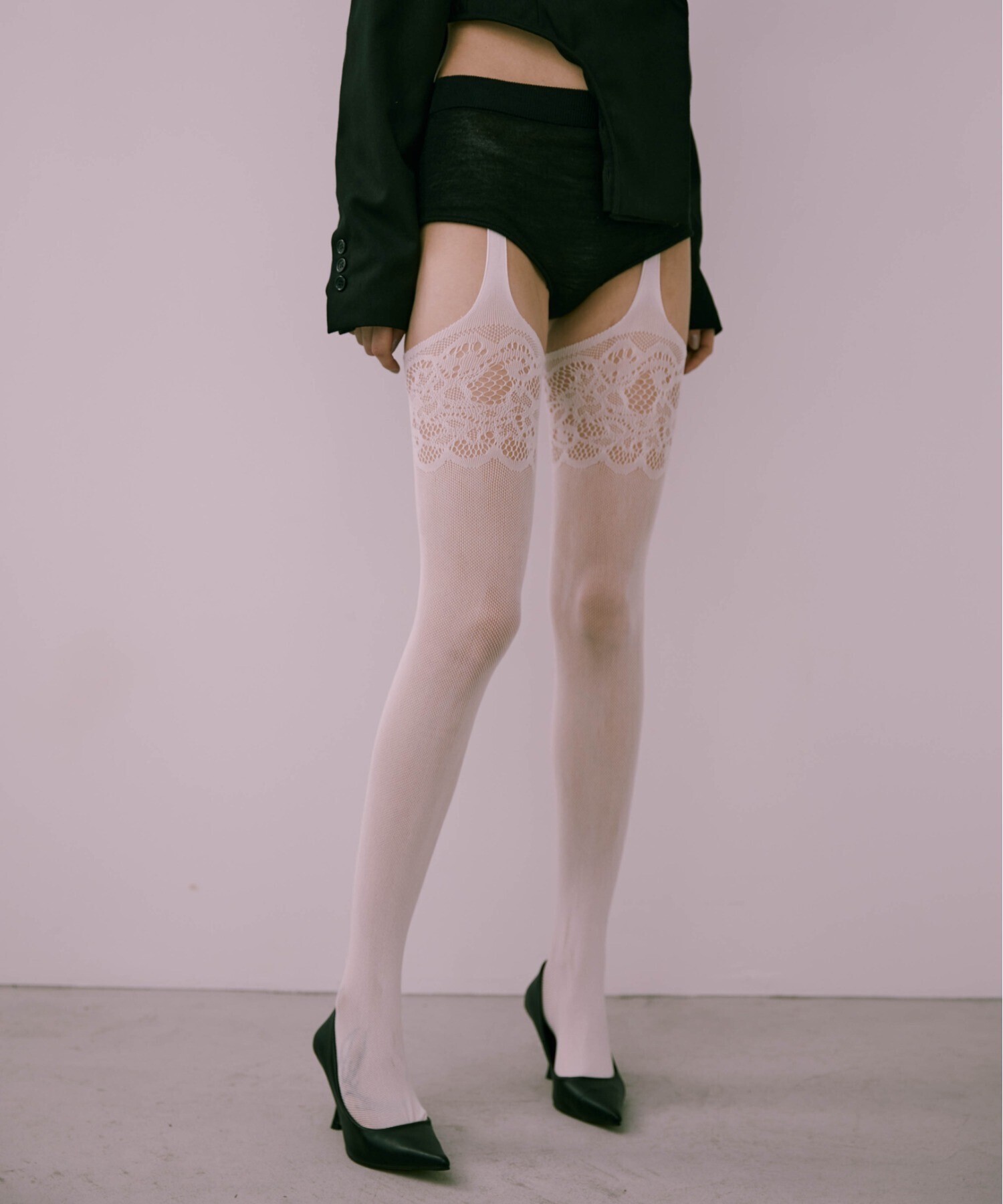 Carmelo Le collant N°1 / Lace Garter Style Sheer Tights