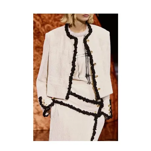 CHANEL ジャケット ツイード  ホワイト & ブラック