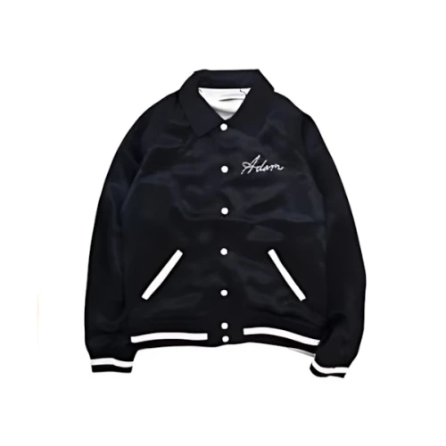 blackweirdos Adam Satin Jacket Black