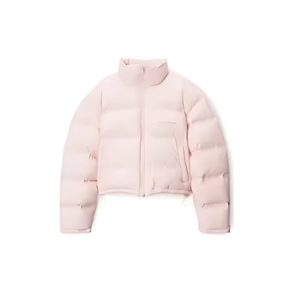Alexander Wang フェザー＆ダウン クロップド チャネルパファーコート