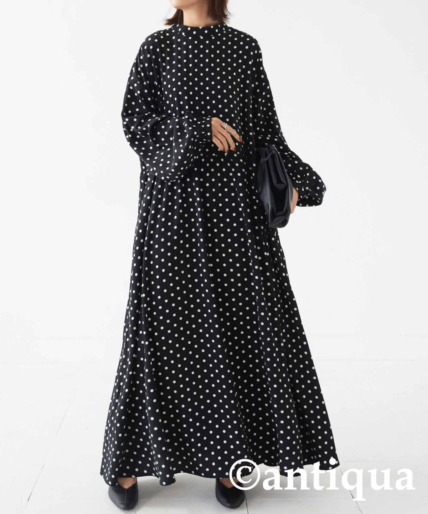 antiqua ドットワンピース ワンピース レディース ロング・pk-00902