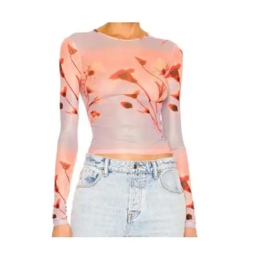 miaou Power Mesh Long Sleeve Tee Women Sunrise