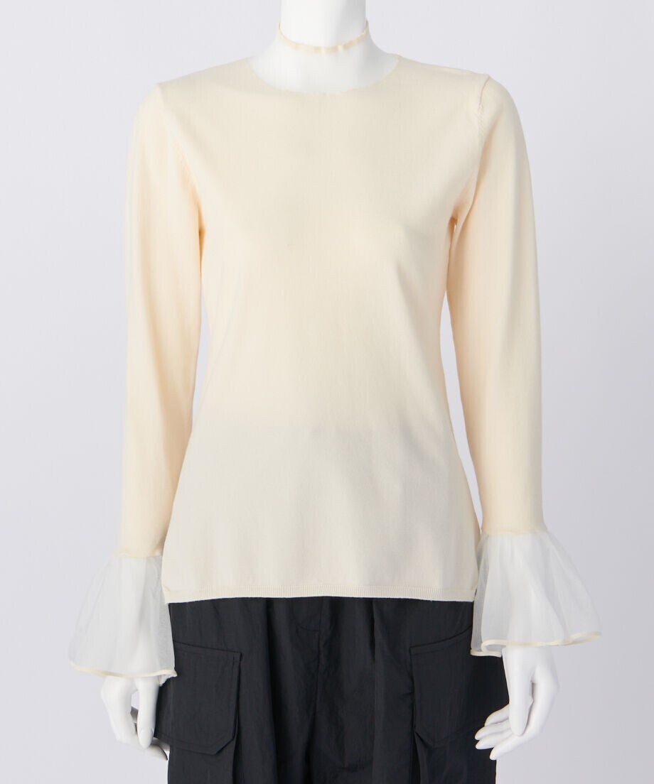 jemma.atelier シアーベルスリーブトップス