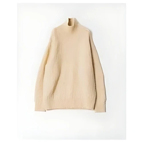 08sircus Wool slub high neck sweater