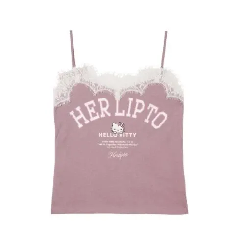 Her lip to Hello Kitty Lace-Trim Camisole