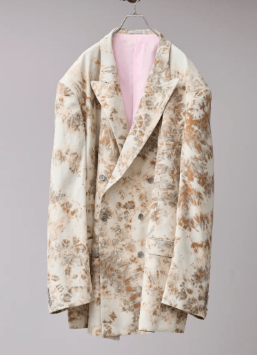 BODYSONG. IRREGULARLY DYED BLEACHED SUMMER CORDUROY BIG JACKET