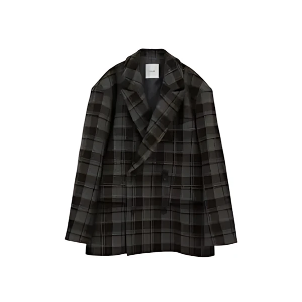 CLANE OVER SHOULDER PEAKED LAPEL COAT