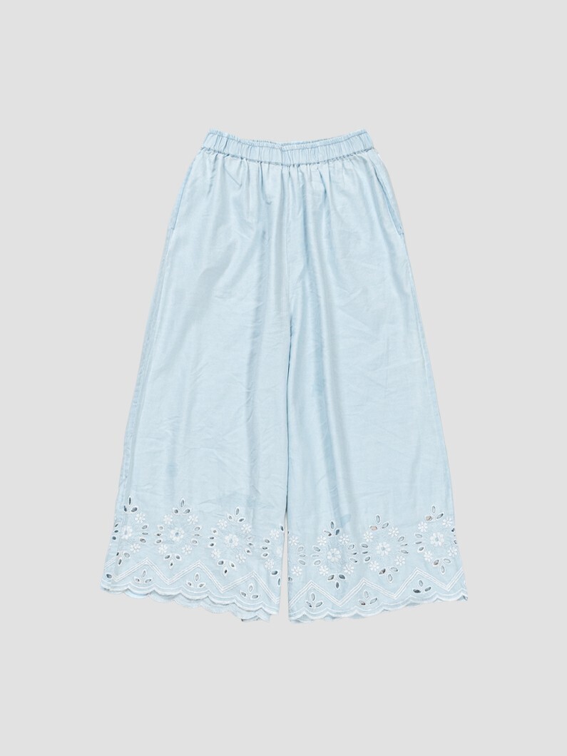 KEY MEMORY Scallop denim pants
