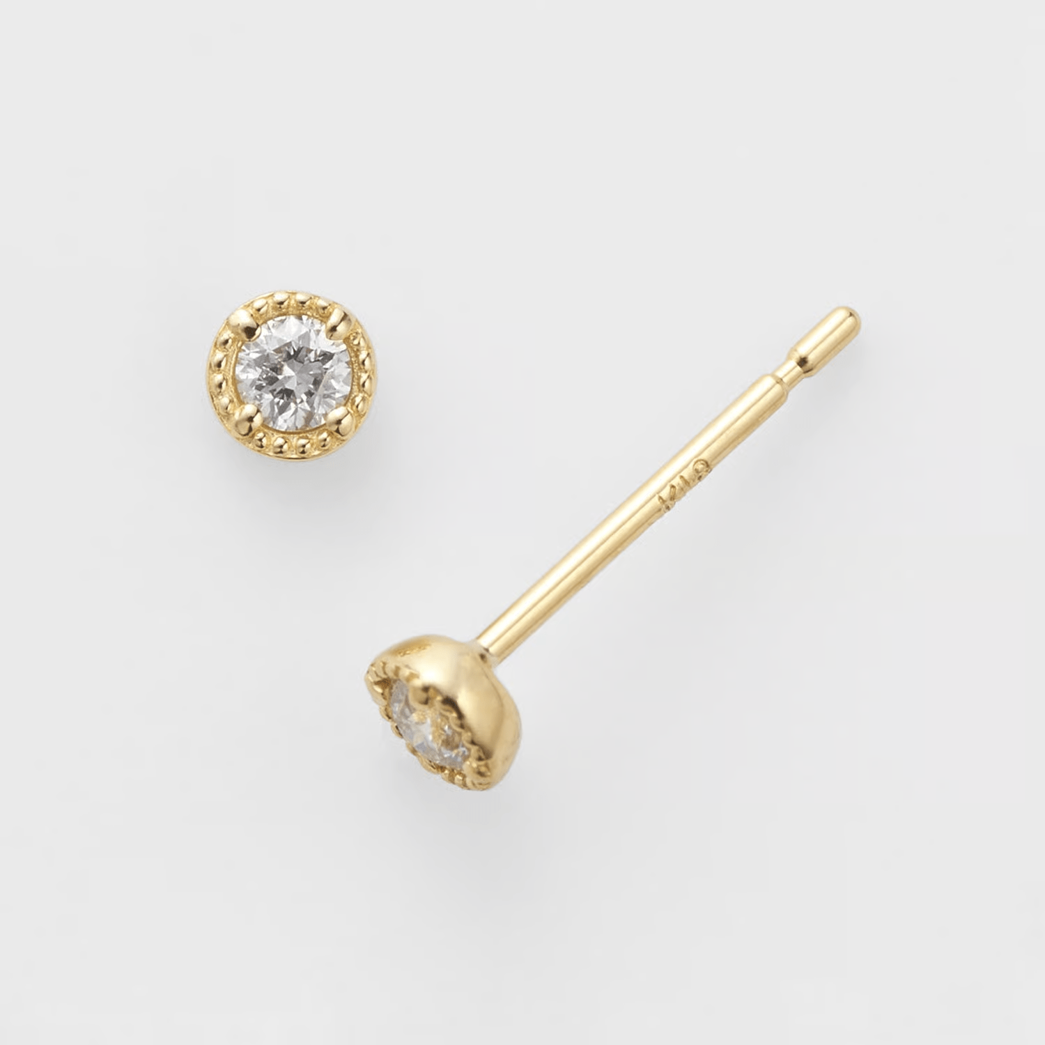agete K18ダイヤモンドピアス(0.08ct)