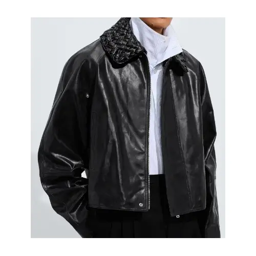 BOTTEGA VENETA Crackled Leather Jacket