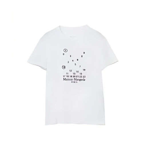 Maison Margiela ナンバリングロゴマココットンTシャツ
